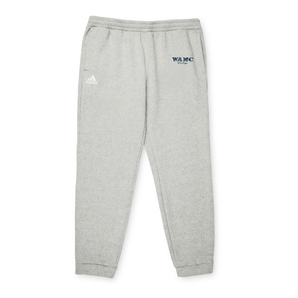 Adidas Fleece Joggers — Grey Athletic Sweatpants with WAMC Logo