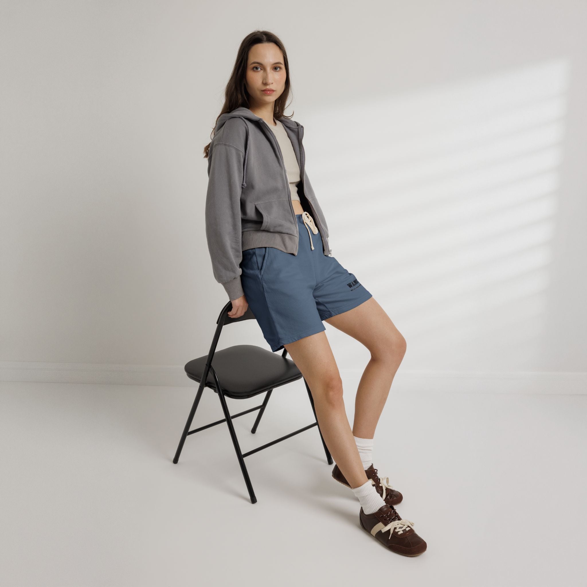 Fleece Sweat Shorts — WAMC Minimal Logo Casual Loungewear
