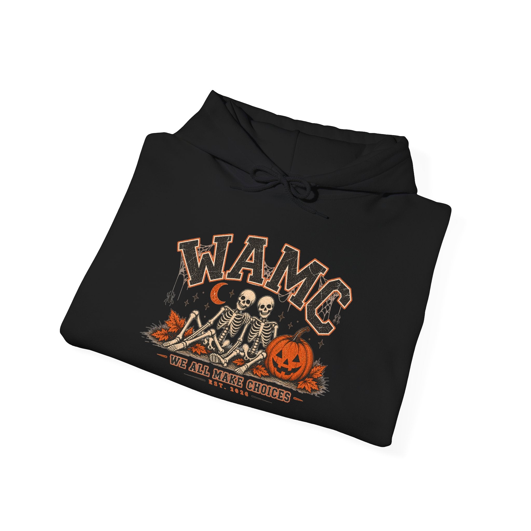 WAMC Halloween Hoodie – 'We All Make Choices' Spooky Pumpkin & Ghost Sweatshirt