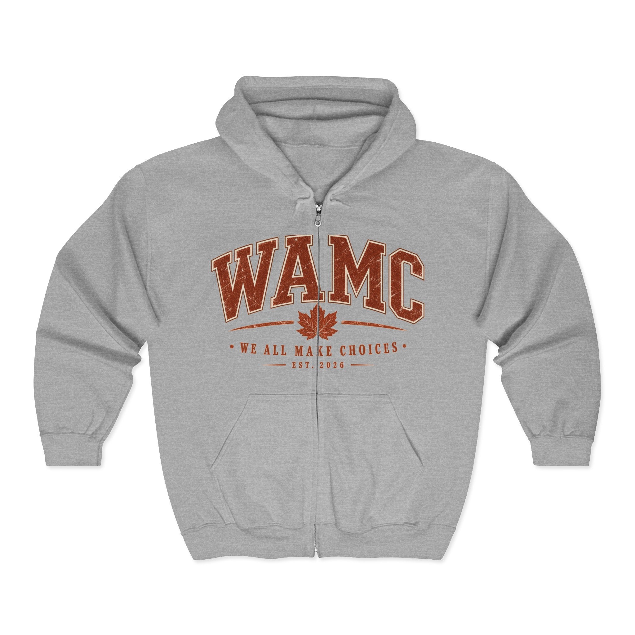 WAMC Maple Varsity Zip Hoodie