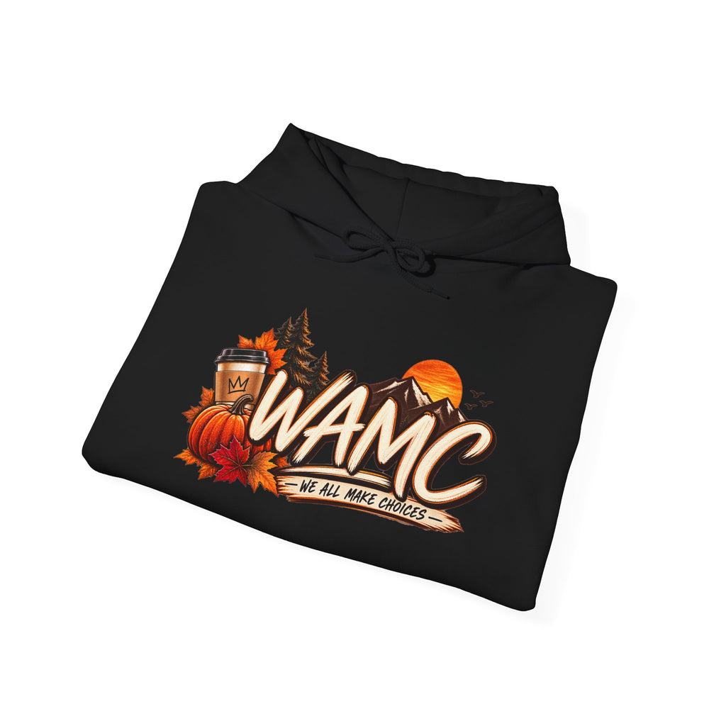 Outdoor Fall Hoodie – Autumn Pumpkin & Sunset Graphic