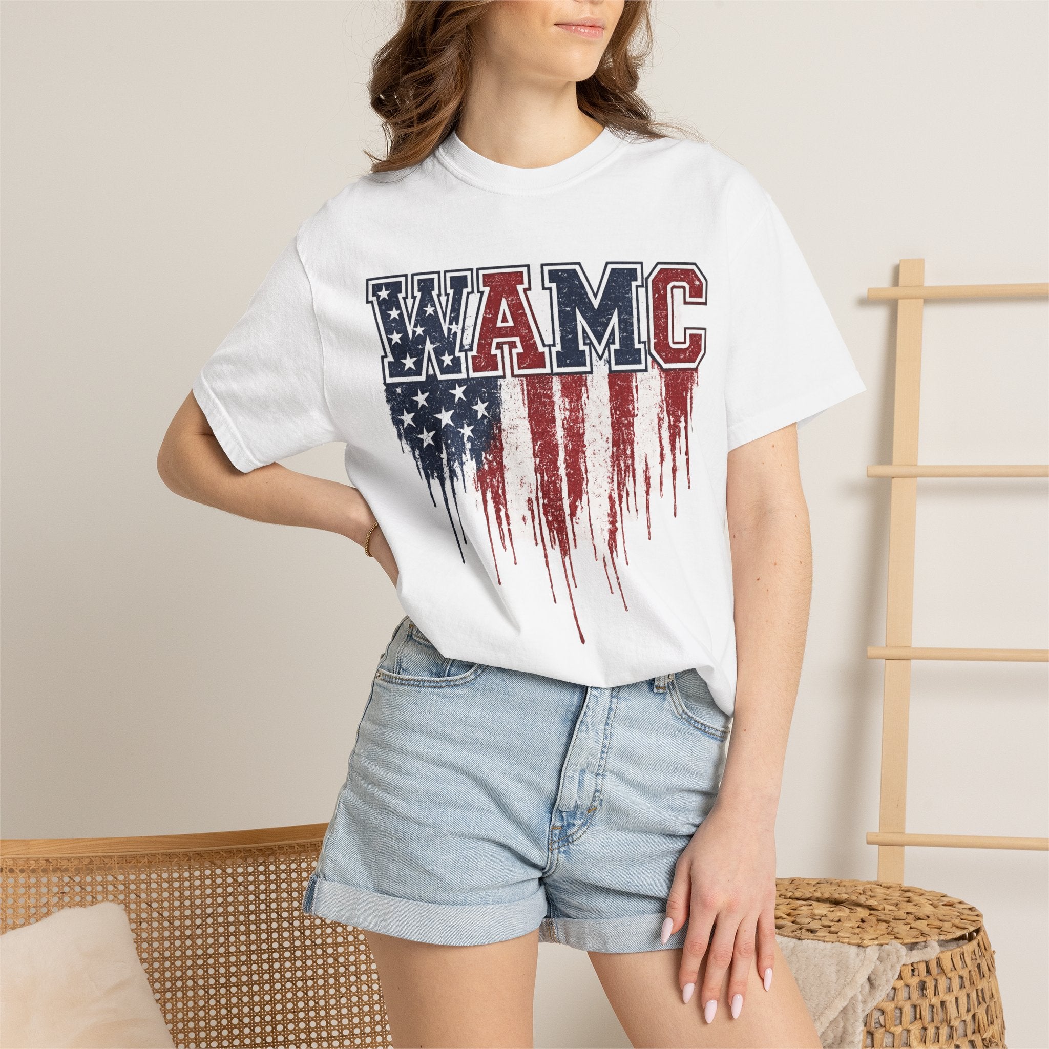 WAMC American Flag Drip T-Shirt