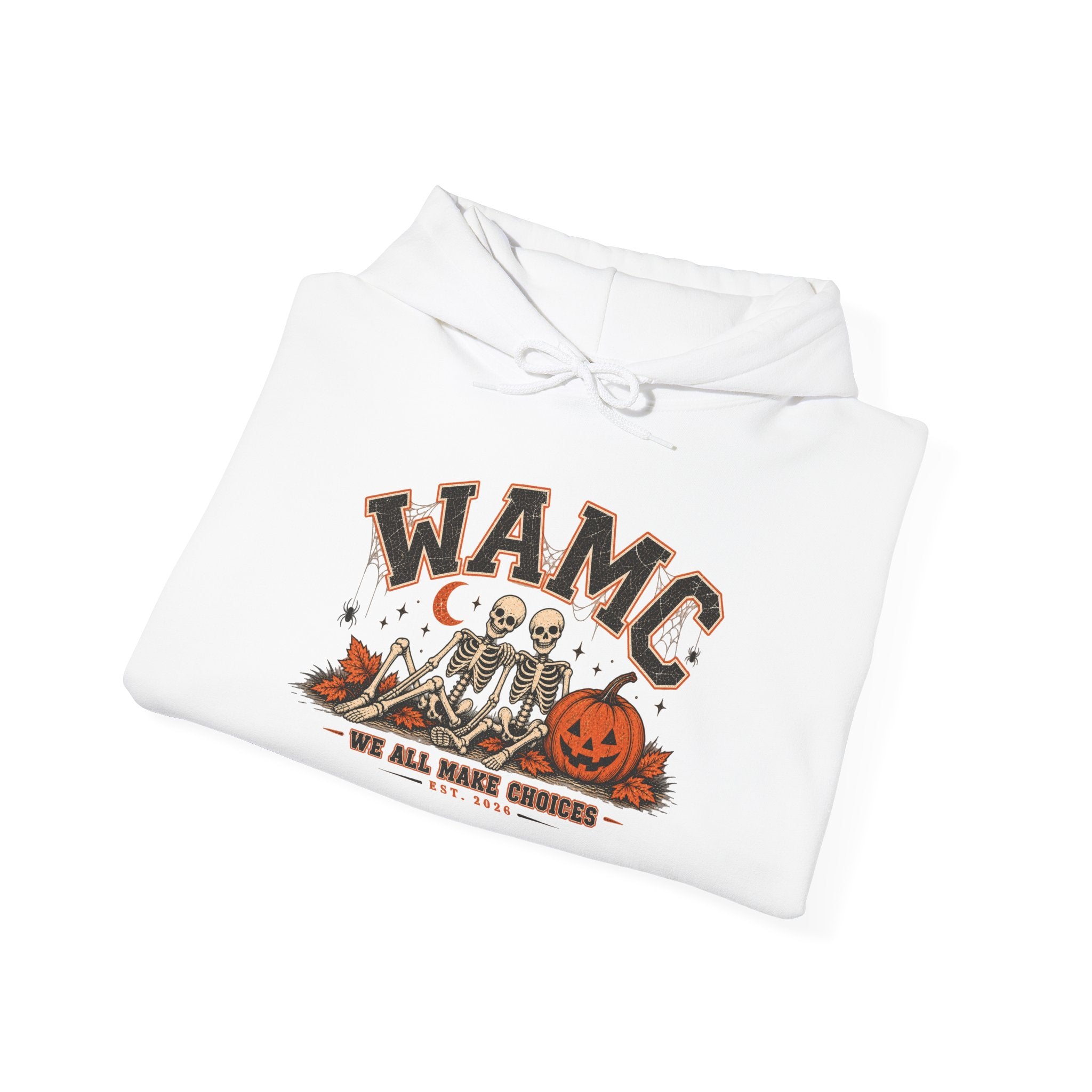 WAMC Halloween Hoodie – 'We All Make Choices' Spooky Pumpkin & Ghost Sweatshirt
