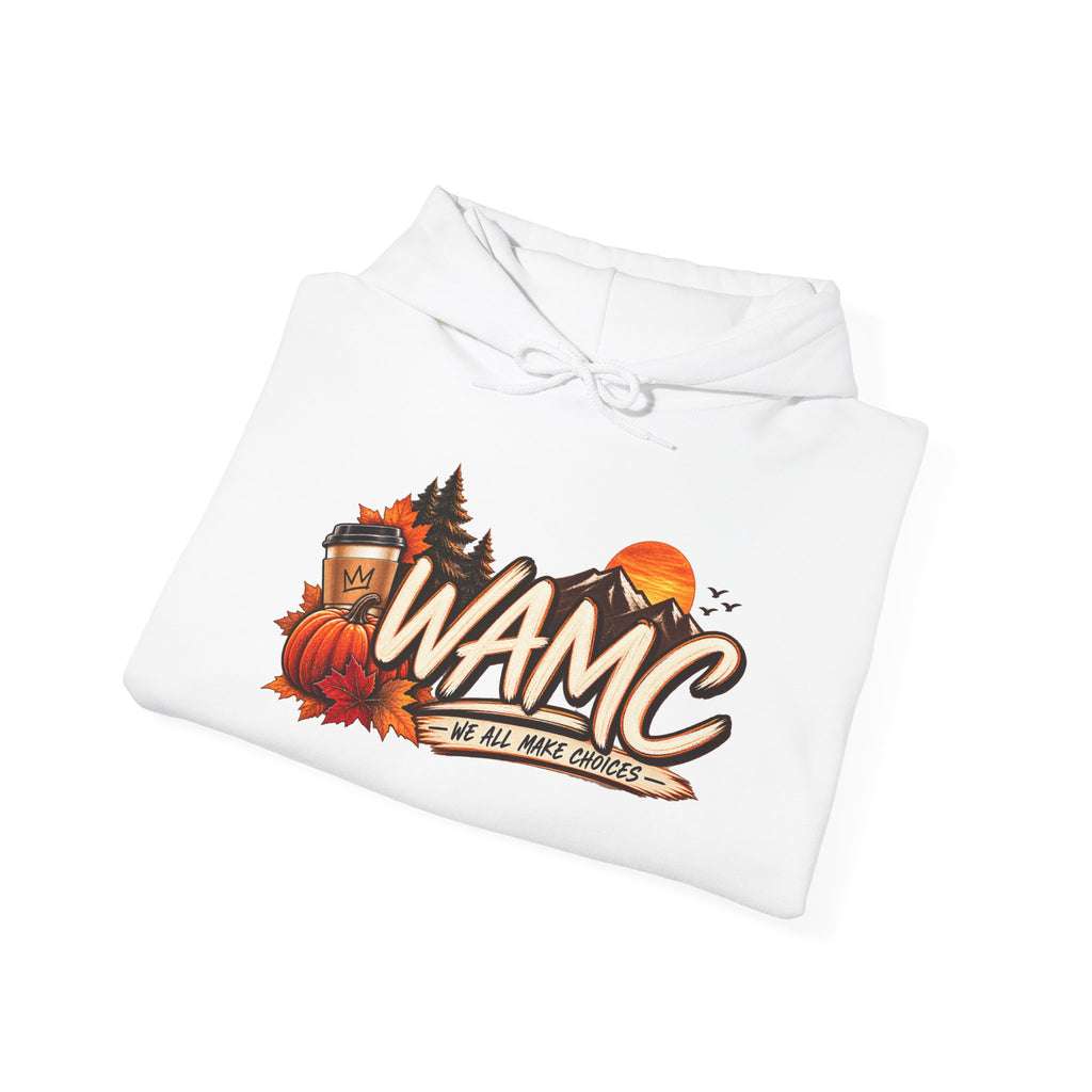 Outdoor Fall Hoodie – Autumn Pumpkin & Sunset Graphic