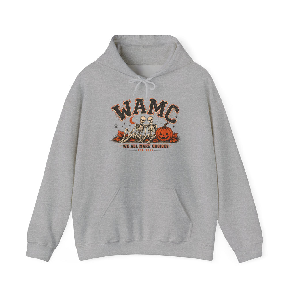 WAMC Halloween Hoodie – 'We All Make Choices' Spooky Pumpkin & Ghost Sweatshirt