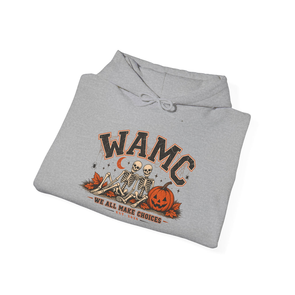 WAMC Halloween Hoodie – 'We All Make Choices' Spooky Pumpkin & Ghost Sweatshirt