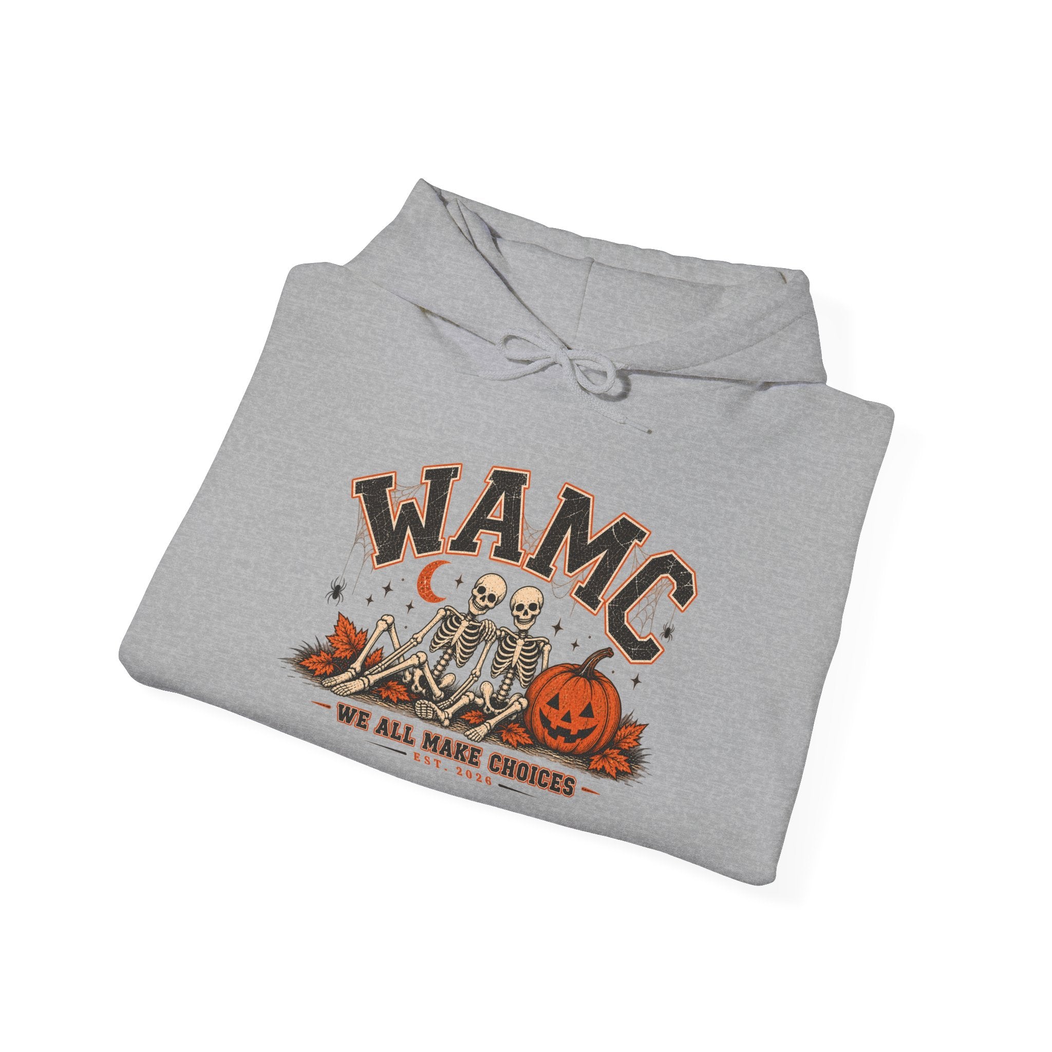 WAMC Halloween Hoodie – 'We All Make Choices' Spooky Pumpkin & Ghost Sweatshirt
