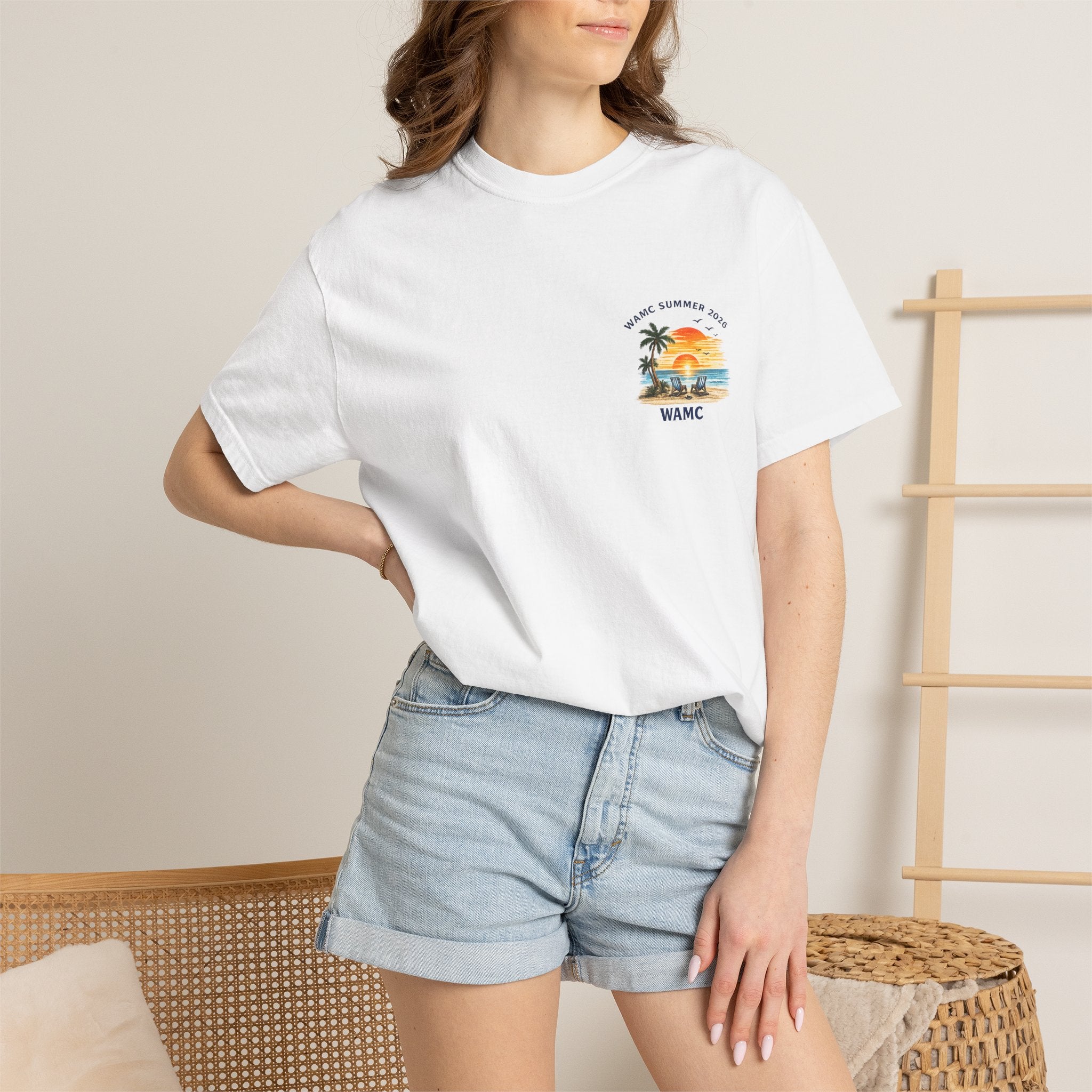 Beach Vibes T-Shirt — WAMC "We All Make Choices" Sunset Graphic